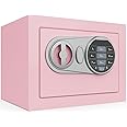 Goldenkey Mini Home Safe - Digital Box with Keys & Code, Compact for Personal Items, 6.69"D x 9.05"W x 6.69"H, 0.236 Cu.Ft.