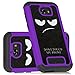 CoolPad Defiant Case, OEAGO [Shockproof] Hybrid Dual Layer Defender Protective Case Cover for CoolPad Defiant Phone/CoolPad 3632A - Don't Touch My Phone (Purple)