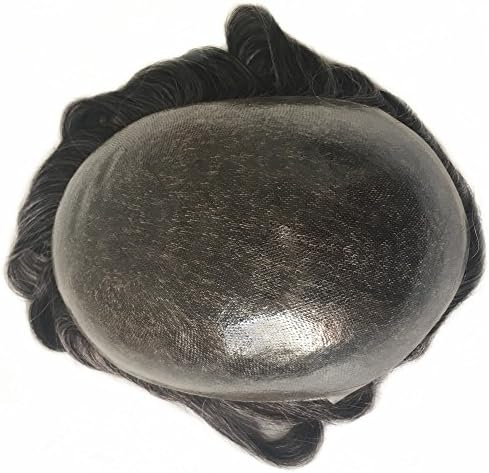 Hot sale non-surgical men's human hair pieces hand tied prothesis pure black human hair plus 30% white hair color best quality and cheap (1B30)