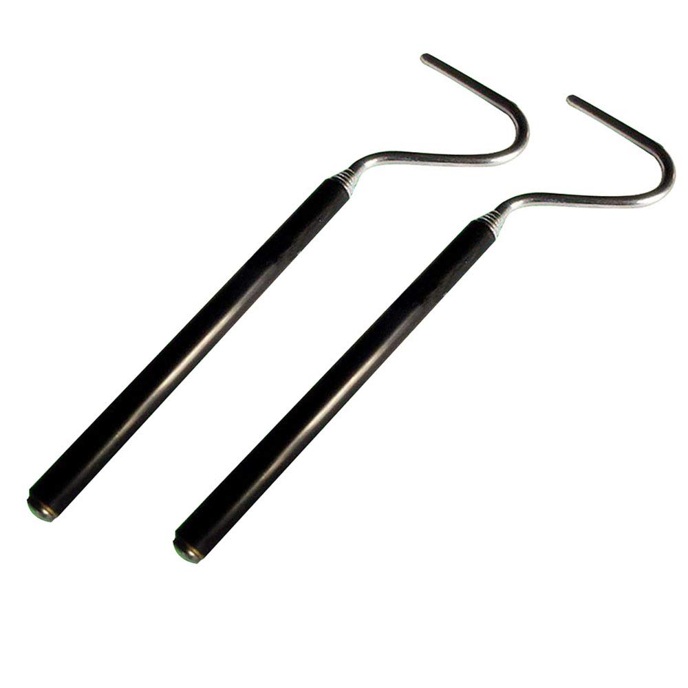 POFET 2Pcs 66cm / 26inch Stainless Steel Extensible Snake Hook Retractable Reptile Hook for Catching Handling Small Snake