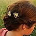 Missgrace 2PCS Exquisite Gold Bee Hairpin Side Clip Hair Accessories Bridal Hair Accessories