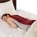 SunnyBay Microwave Heating Pad, Microwavable Heavy Weighted Full Body Moist Hot or Cold Pack with Flax Seeds Filling and Washable Fleece Cover, 10x24 Inches - Red Plaid