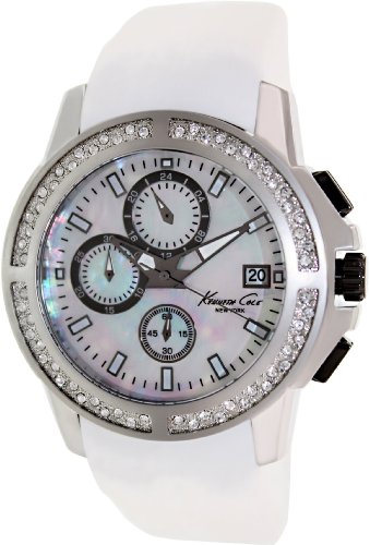 Kenneth Cole New York White Silicone Chronograph Mens Watch