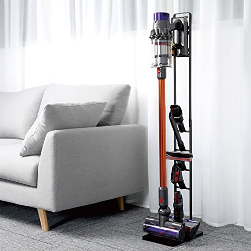 Stable Stand for Dyson Vacuum V8 V10 and Fluffy Soft Roller Direct,Drive Cleaner Head,Mini Motorized Tool,Dusting Brush Docking,Station Combination Tool, Black