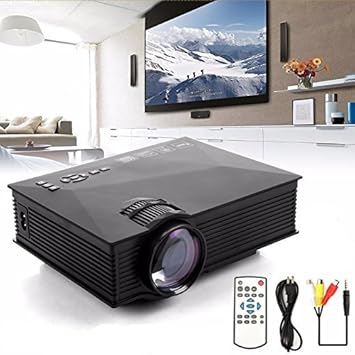 I K Mini Projector LED Portable Multimedia Home Cinema Theater with USB VGA HDMI SD Card AV WiFi (Multicolour)