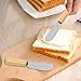 DaKuan Wood Handle Butter Spreader, 4 Inch, Cream Cheese Condiment Knives, Set of 6