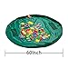 Everfunny Children's Play Mat and Toys Storage Bag - 60inch Kids Playbag Toys Organizer Quick Pouch. Great for Storing Small and Medium Size Toy, Portable, Sturdy (Large, Dark Green)