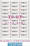 Amazon FBA Label (100 Sheets, 3000 Labels) 30-up labels 1