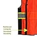 KwikSafety EXTENDED SIZING | BIG KAHUNA Class 2 Safety Vest | 360° High Visibility Reflectivity ANSI Compliant Work Wear | Hi Vis 8 Pocket Breathable Mesh Men & Women | Orange 4XL/5XL