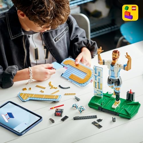 Editions Lionel Messi - Fußballlegende Spielzeug - 3D Figuren Modellbau - DIY Kinderzimmer Deko - Geschenk für Jungen, Mädchen ab 12 Jahren und Erwachsene Sportfans - 43015