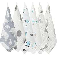 8pcs Baby Washcloths Soft Set Baby Muslin Washcloth Face Towels For Newborn
