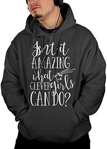 Mens Isn't It Amazing What Clever Girls Can Do Pullover Hoodie With Front Pocket XX-Large