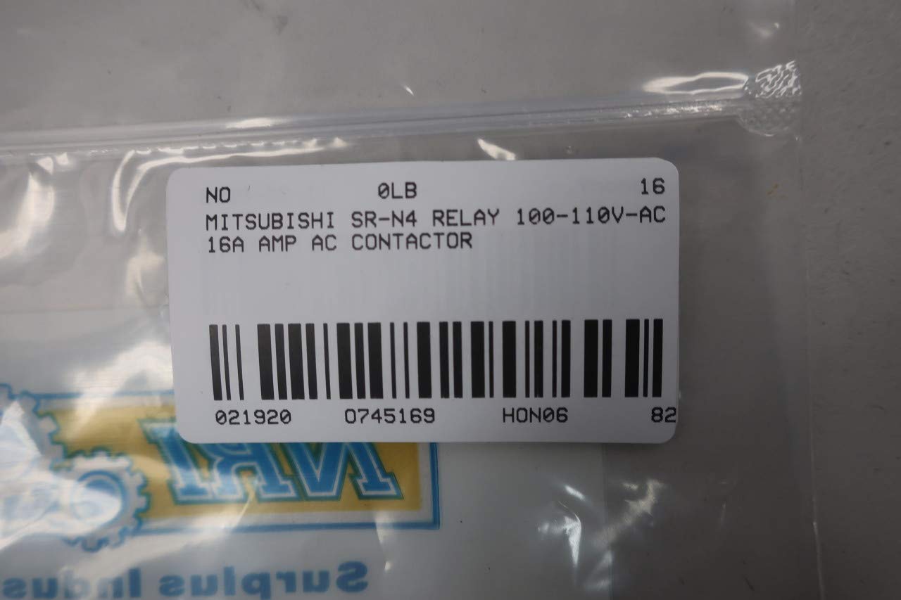 Mitsubishi Sr N4 Contactor Relay 100 110v Ac Amazon Com Industrial Scientific
