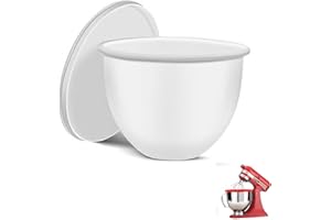 XIANGAI Silicone Bowl Liner for KitchenAid, Tilt-Head 5QT Stand Mixers, Mixing Bowl Insert Liner Replacement for Kitchen Aid 4.5-5 QT Mixer Attachments & Accessories, Dishwasher Safe (White)