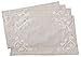 SARO LIFESTYLE 001.N1420B Swirl Embroidered Placemat/001.N1420B, 14