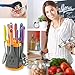 Kitchen Knife and Utensil Set with Rotating Stand