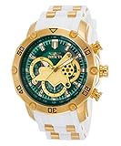 Invicta 23422 Men's Pro Diver Green & Gold Dial Steel & Silicone Strap Chronograph Watch