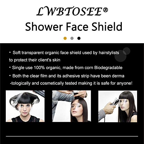LWBTOSEE 100PCS/Pack Hairdresser Transparent Clear Hairspray Shield Mask Makeup Protector Barber Hairspray Shield Mask Bang Trim Hair Cutting Tools Hair Salon Face Protection Mask