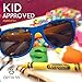 Flexible Rubber Kids Sunglasses for Boys and Girls - Bendable Unbreakable Silicone Gel Frame with Polarized Lenses - Black Frame & Neon Green Temples - by Optix 55