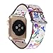 MeShow 49mm/45mm/44mm 42mm Soft PU Leather Pastoral/Rural National Style Replacement Strap Wrist Band with Silver Metal Adapter Compatible for iWatch Series 8/7/SE/6/5/4/3/2/1/Ultra(Not fit for iWatch 40mm/38mm)