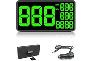 Skymii C1090 Heads Up Display for Car Digital GPS Speedometer MPH Odometer Universal HUD for dashboard 6.2 inch Large LCD Screen Fatigued Driving Alert Speeding Alarm for Golf cart Trucks All Vehicles