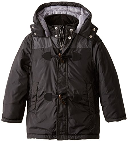 Nautica Little Boys' Toggle Snorkel Coat, Black, Small