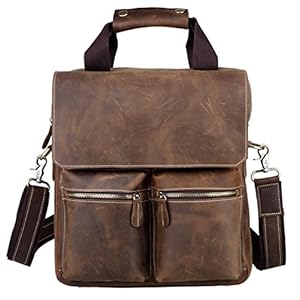[(チョウギュウ) 潮牛] 本革 ヌメ革 メンズ ブリーフケース ショルダーバッグ オイルレザー 縦型 2WAY A4対応 ブラウン