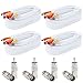 Postta BNC Video Power Cable (4 Pack 25 Feet) Video Security Camera Cable Wire with Eight Connectors for CCTV DVR Surveillance System