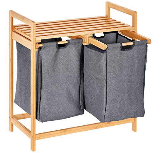 ToiletTree-Products-Bamboo-Laundry-Hamper-with-Dual-Compartments--Two-Section-Laundry-Basket-with-Removable-Sliding-Bags-Shelf--Wooden-Bamboo-Laundry-Organizer-Cabinet-for-Bathroom