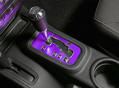 For Jeep Wrangler 2012 2013 2014 2015 2016 2017 Aluminum Shift Knobs Dashboard Gear Frame Cover Trim Sticker Accessories (Purple)
