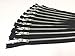 Black Metal Zippers - no. 5 Silver Aluminum Zipper - Pack of 10-8 inch