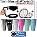 CULOR Tasteless Insulated Metal Tumbler 6-Piece Set | 30oz Double-Walled, Stainless Steel Travel Mug with Straw, Handle, 2 Spill-Proof Lids | Premium & Exclusive Bundle