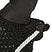 Intrepid International All Crochet Fly Veil with Ears, Black/Silver, Horse Size