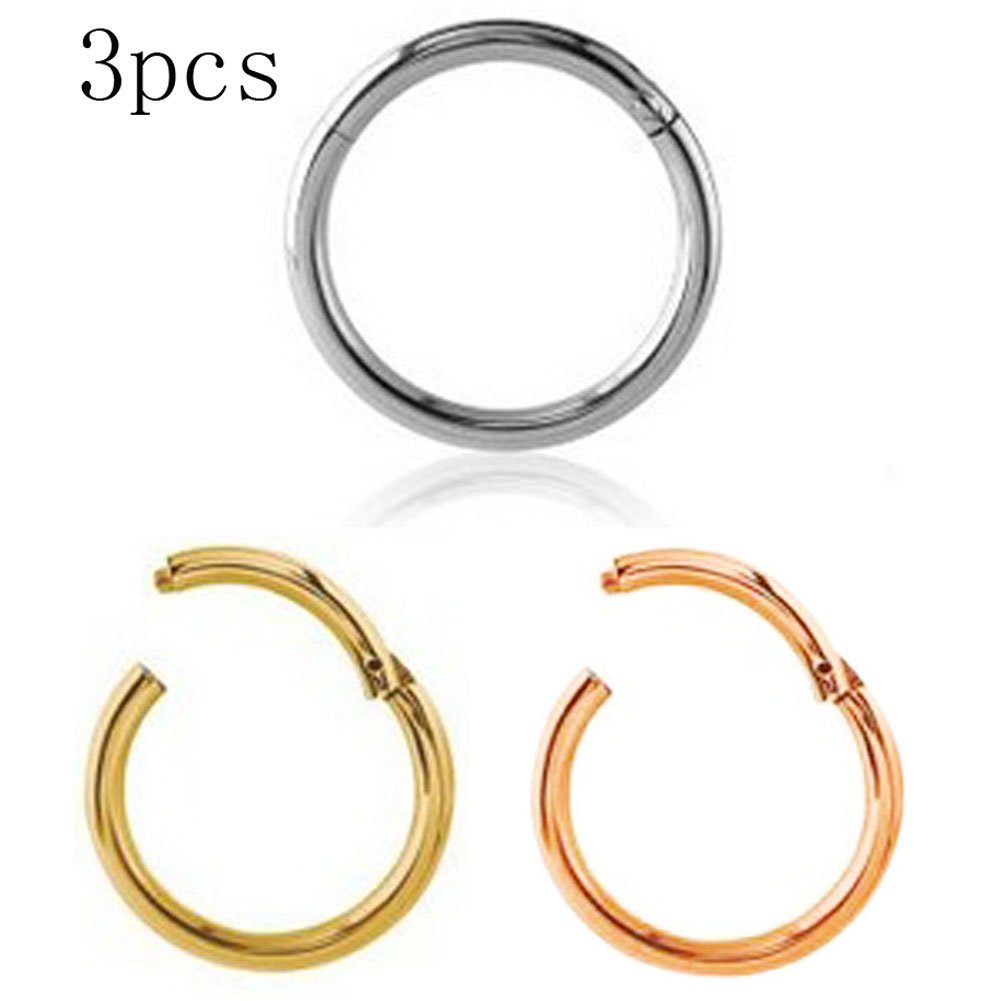 16g 1/4'' Hinged Septum Clicker Segment Nose Rings
