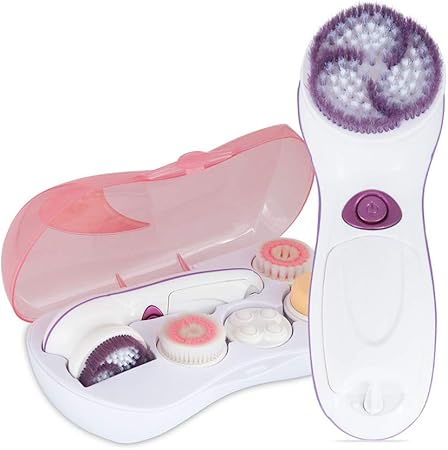 Amazon Pinkiou 音波洗顔 洗顔ブラシ 5in1電動洗顔器 19年最新改良版 毛穴ケア ニキビ吸引 美顔器 フェイスケア 5種類の吸引ヘッド 4段階吸引力調整 Usb充電式 黒ずみ吸出 毛穴クリーナー 毛穴クリーン イチゴ鼻 角栓 たるみ改善 しわ取り Pinkiou 洗顔用