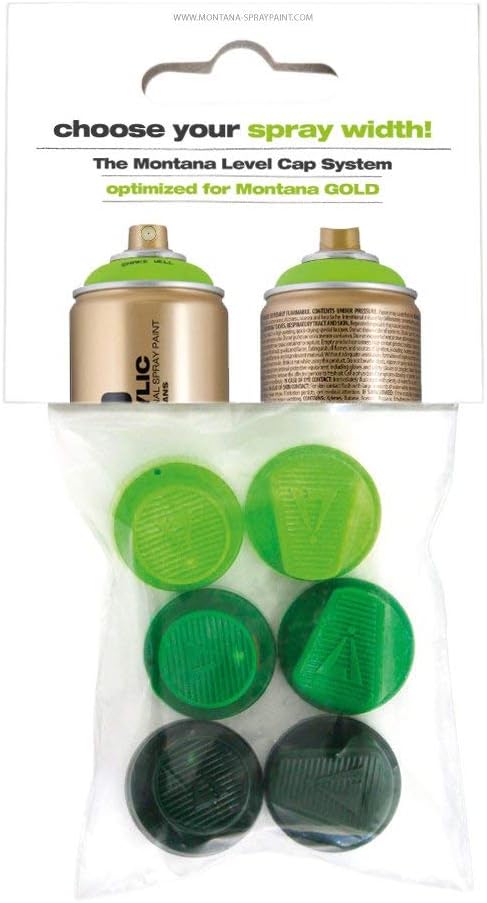 Montana Cans Montana GOLD 6 Green Capset Spray Paint Cap, 1 count (Pack of 6)