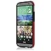 Incipio HTC One M8 Case - Dualpro Tough Protection Two Piece Plastic and TPU Slim Cover - Red/Black