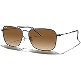MERRY'S Retro Metal Square Aviator Polarized Sunglasses for Men Women S6028