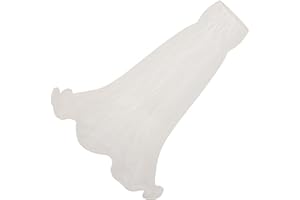 Bieye LS10S Lily Flower Blown Glass Lampshade (White, Opening I.D. 0.87" x O.D. 1")