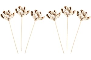 Holibanna 6pcs 5cm Reed Diffuser Sticks Rattan Aroma Diffuser Refills for Home and Office Fragrance Decoration