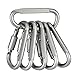 Bukm Aluminum Carabiner Keychain D-Ring Locking Carabiner Hook Lock Key Chain for Camping Hiking Fishing Traveling Outdoor Titanium EDC Gear (6 Count)