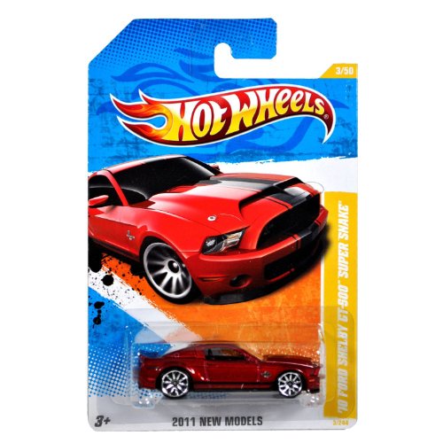 Hot Wheels 2011 New Models 2010 Ford Shelby Mustang GT500 GT-500 Supersnake Super Snake Red