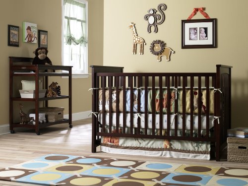 dark walnut crib