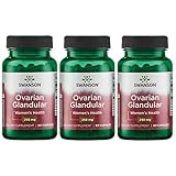 Swanson Ovarian Glandular Women's Hormone Ovarian Health Hormonal Balance Support Supplement 250 mg 60 Capsules (3 Pack)