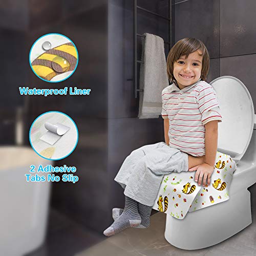 Disposable Toilet Seat Covers, Rquite Large Potty Full Cover, Portable Individually Wrapped No Slip Perfect for Travel, Home Use, Toddler Potty Training, The Pregnant, Kids and Adults(20 Packs)  - Thumbnail 4
