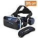 VR Headset with Remote Controller Immersive 3D VR Glasses Virtual Reality Headset with Stereo Headphone and Adjustable Headstrap for 3D Movies & VR Games, Fit for 4.7-6.0 inch IOS/Android Smartphone