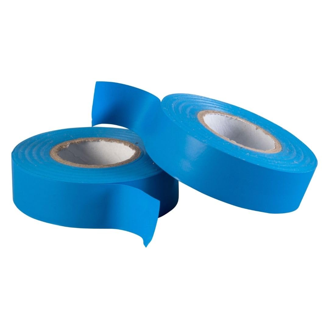 Gocableties Blue Electrical Tape, 19mm x 20m, Strong Self-Adhesive PVC Insulation Tape for Insulating, Repairing and Protecting Electrical Wires, 2 Rolls