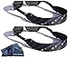 Playa Vida Tortuga Straps FLOATZ 2 Pack, Java Black Ltd Edition, Adjustable, Neoprene Floating Sunglass Straps and Eyeglass Holder – Fits Small & Oversized Glasses to securely retain on Head/Neck