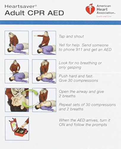 Heartsaver Adult CPR AED Wallet Card: Pack of 100