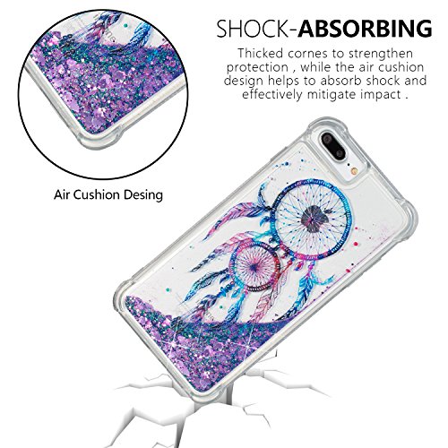 image for Liquid TPU Case for iPhone 8 Plus,Shock-Absorbing Glitter Rubber Case 